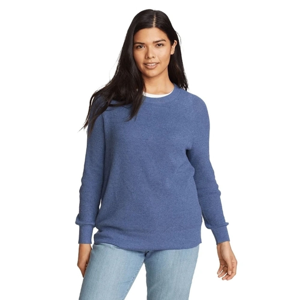 NWT Cozy Eddie Bauer Women's Tellus Crewneck Sweater (Sz L, Bluebird)